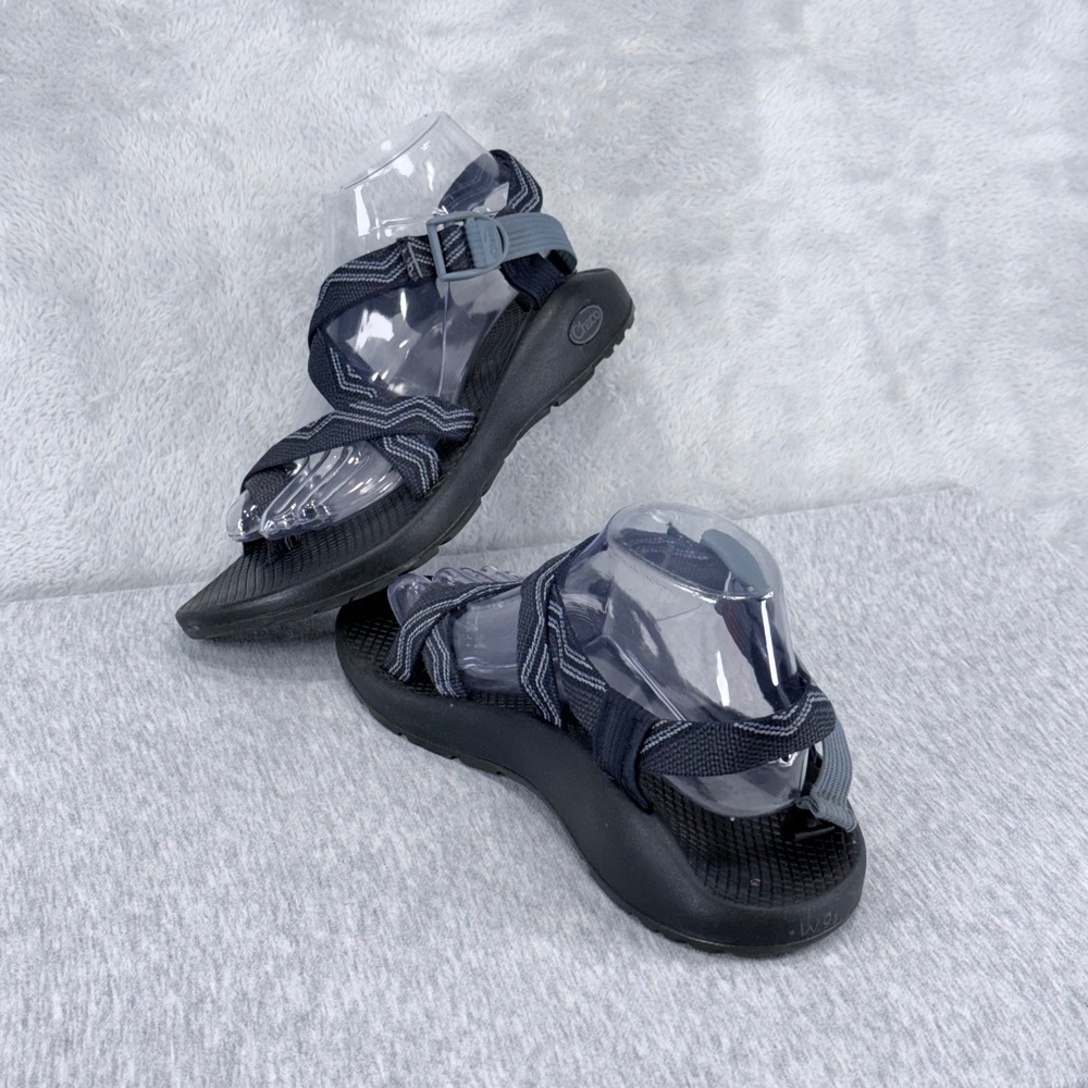 Chaco Z/2 Classic Sandals Women 9 Blue Black Geometric Strappy Toe Loop Athletic